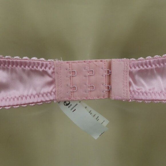 Dolce & Gabbana Womens 34B Solid Pink Satin Bow Coquette Bra Underwire Lined - Picture 9 of 16